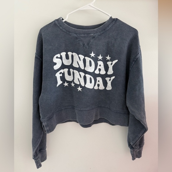chicka-d Tops - Chicka-d Boxy Crewneck Sunday Funday